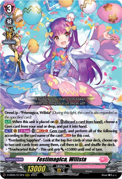 Festimagica, Wilista (D-SS05/013EN) [Festival Booster 2023]