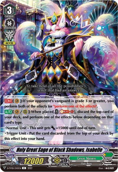 Holy Great Sage of Black Shadows, Isabelle (D-PV01/240EN) [History Collection]