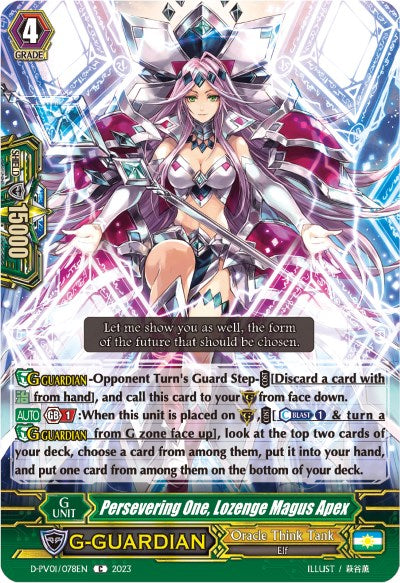 Persevering One, Lozenge Magus Apex (D-PV01/078EN) [History Collection]