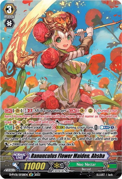 Ranunculus Flower Maiden, Ahsha (D-PV01/SP28EN) [History Collection]