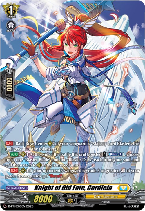 Knight of Old Fate, Cordiela (D-PR/260EN) [D Promo Cards]