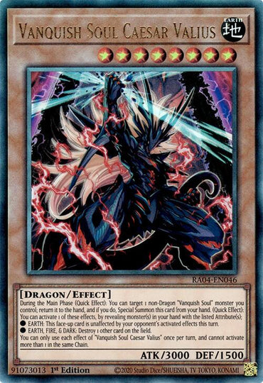 Vanquish Soul Caesar Valius [RA04-EN046] Prismatic Ultimate Rare