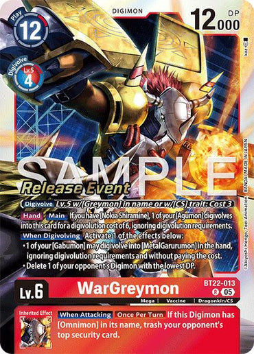 WarGreymon [BT22-013] [Cyber Eden Release Event Cards]