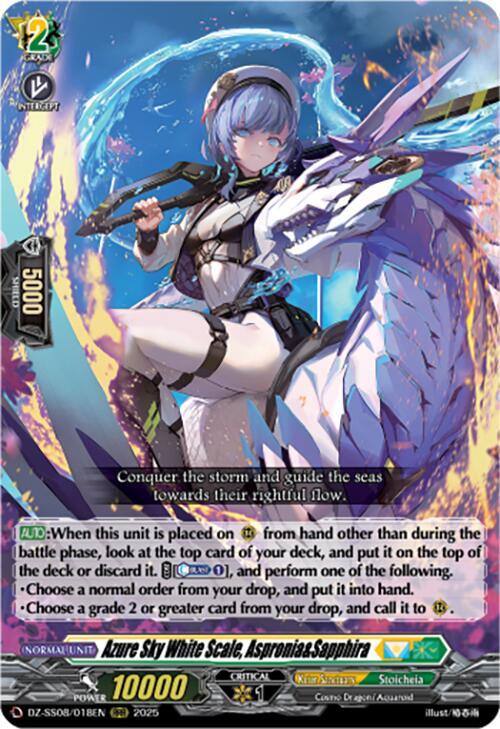 Azure Sky White Scale, Aspronia&Sapphira (RRR) (DZ-SS08/018EN) [Festival Booster 2025]