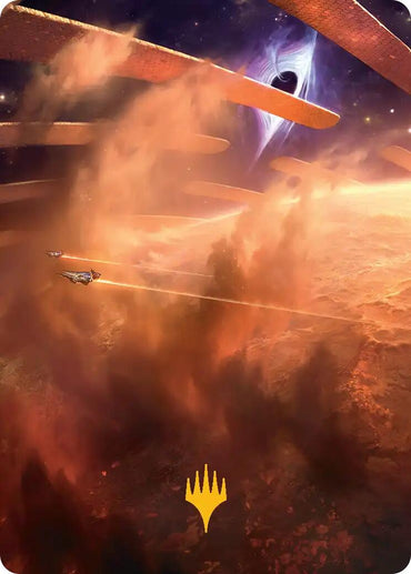 Adagia, Windswept Bastion Art Card (Gold-Stamped Planeswalker Symbol) [Edge of Eternities Art Series]