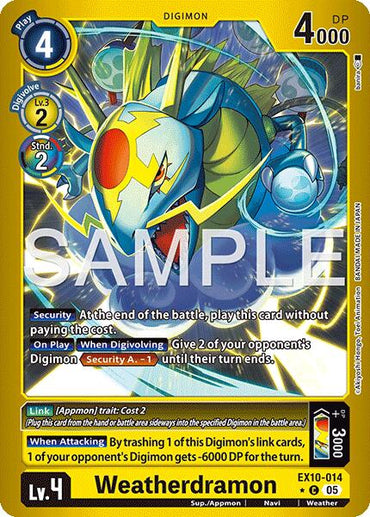 Weatherdramon [EX10-014] (Limited Foil) [Sinister Order]