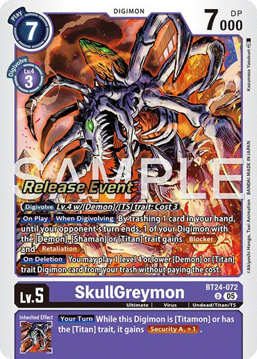 SkullGreymon [BT24-072] [Time Stranger Release Events Cards]