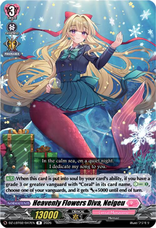 Heavenly Flowers Diva, Neigeu (DZ-LBT02/047EN) [Lyrical Monasterio Season of Wonders]