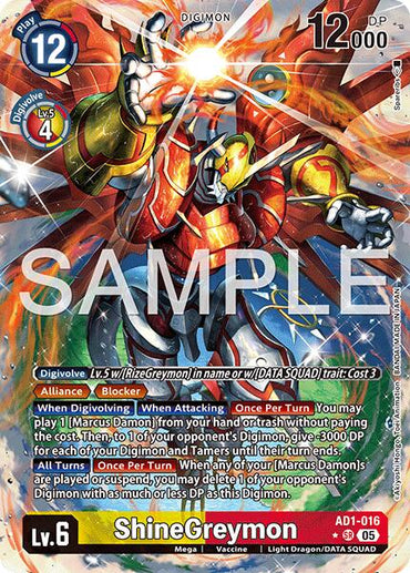 ShineGreymon [AD1-016] (Alternate Art) [Advanced Booster Digimon Generation]