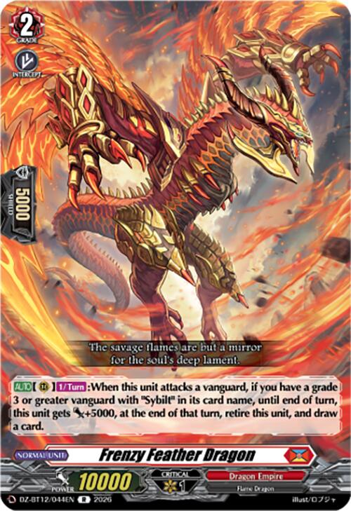 Frenzy Feather Dragon (DZ-BT12/044EN) [Chasm of Lost Souls]