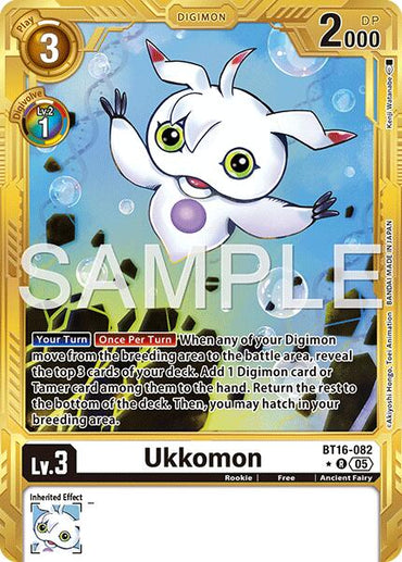 Ukkomon [BT16-082] (Gold Border) [Advanced Booster Digimon Generation]