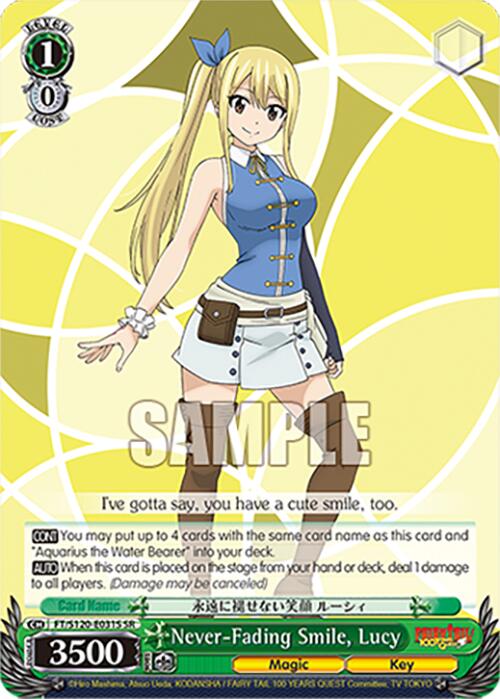 Never-Fading Smile, Lucy (FT/S120-E031S SR) [FAIRY TAIL 100 YEARS QUEST]