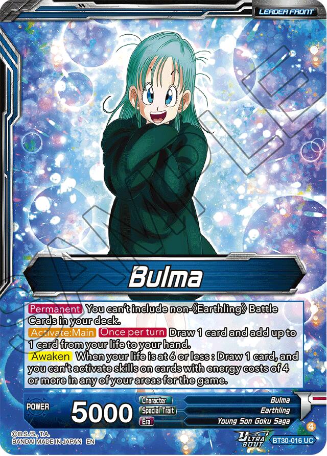 Bulma // Bulma, Adventurous Bunny Girl (SLR) (BT30-016) [Three Glorious Fighters]
