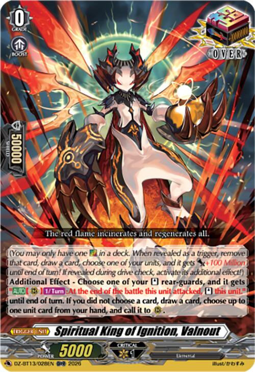 Spiritual King of Ignition, Valnout (DZ-BT13/028EN) [Parallactic Clash]