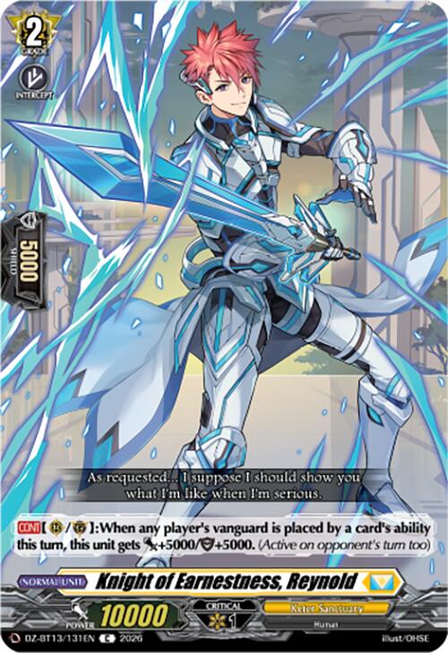 Knight of Earnestness, Reynold (DZ-BT13/131EN) [Parallactic Clash]
