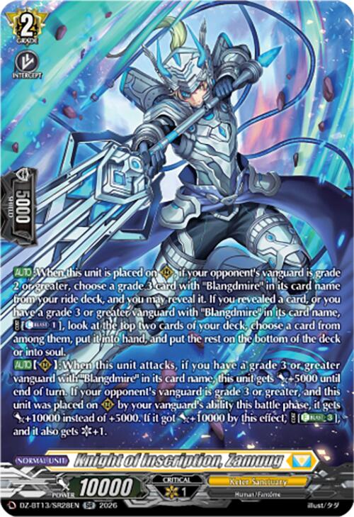 Knight of Inscription, Zamuug (DZ-BT13/SR28EN) [Parallactic Clash]