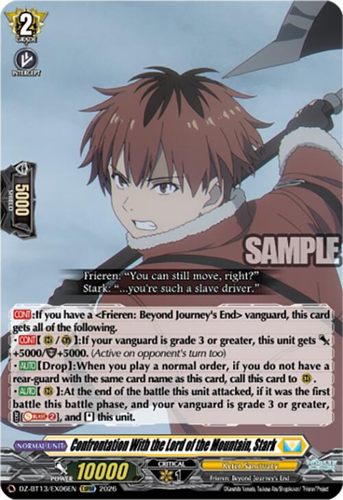 Confrontation With the Lord of the Mountain, Stark (DZ-BT13/EX06EN) [Parallactic Clash]
