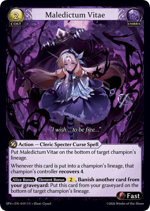 Maledictum Vitae (Curio Foil) (19) [Supporter Pack 4]