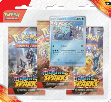 Pokemon Scarlet and Violet 8 (SV08) Surging Sparks 3-Pack Blister - Set of 2