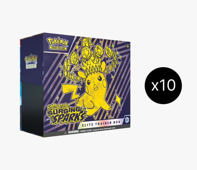 Pokemon Scarlet and Violet 8 (SV08) Surging Sparks Elite Trainer Box Case