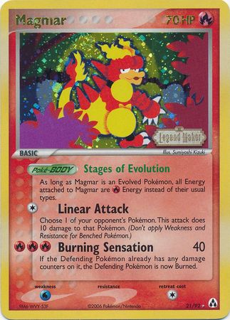 Magmar (21/92) (Stamped) [EX: Legend Maker]