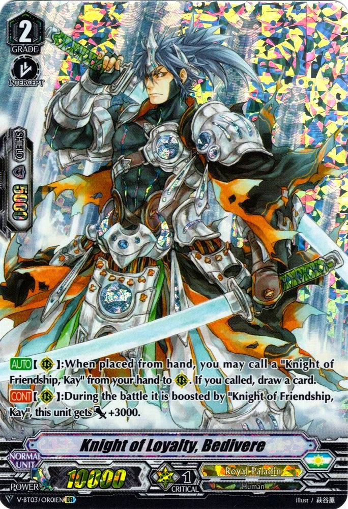 Knight of Loyalty, Bedivere (V-BT03/OR01EN) [Miyaji Academy CF Club]